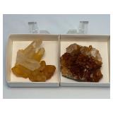 Pair of Sparkling Arkansas Quartz Clusters – Natural & Heat-Treated Specimens.  4 oz / 114 g.
