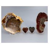 Rare Polished Petrified Wood Collection – 4-Piece Decorative Set.   15.2 oz / 433 g.