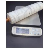 Professional Marble Pastry Set: 10" Rolling Pin & Matching 16x20 Pastry Board