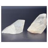 Pair of Raw Clear Quartz Crystal Points - Natural Untreated Specimen.   1 lb 10.6 oz / 756 g.