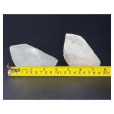 Pair of Raw Clear Quartz Crystal Points - Natural Untreated Specimen.   1 lb 10.6 oz / 756 g.
