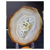 Set of 6 Premium Polished Agate Slices – Natural Banded Geode Slabs.   1 lb 6.9 oz / 650 g.