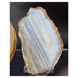 Set of 6 Premium Polished Agate Slices – Natural Banded Geode Slabs.   1 lb 6.9 oz / 650 g.