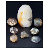 Exquisite Collection of Natural Madagascar Flower & Eye Agate Specimens.   15.2 oz / 432 g.