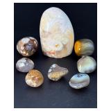 Exquisite Collection of Natural Madagascar Flower & Eye Agate Specimens.   15.2 oz / 432 g.