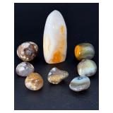 Exquisite Collection of Natural Madagascar Flower & Eye Agate Specimens.   15.2 oz / 432 g.