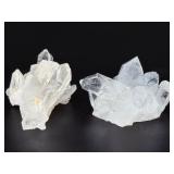 Pristine Arkansas Clear Quartz Crystal Cluster Set (2 Specimens).   2.6 oz / 75 g.