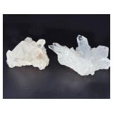 Pristine Arkansas Clear Quartz Crystal Cluster Set (2 Specimens).   2.6 oz / 75 g.