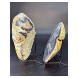 Stunning Las Choyas "Coconut" Geode Polished Matching Pair.   6 lbs 3.7 oz / 2.828 kg.