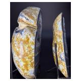 Stunning Las Choyas "Coconut" Geode Polished Matching Pair.   6 lbs 3.7 oz / 2.828 kg.
