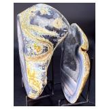 Stunning Las Choyas "Coconut" Geode Polished Matching Pair.   6 lbs 3.7 oz / 2.828 kg.