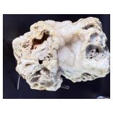 Natural Druzy Quartz Geode Cluster on Lace Agate Matrix