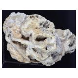 Natural Druzy Quartz Geode Cluster on Lace Agate Matrix