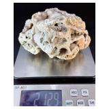 Natural Druzy Quartz Geode Cluster on Lace Agate Matrix