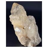 Natural Clear Quartz Crystal Cluster Specimen - Large Primary Point & Rainbow Inclusions.     1 lb 13.3 oz / 831 g.