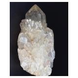 Natural Clear Quartz Crystal Cluster Specimen - Large Primary Point & Rainbow Inclusions.     1 lb 13.3 oz / 831 g.