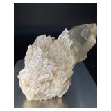 Natural Clear Quartz Crystal Cluster Specimen - Large Primary Point & Rainbow Inclusions.     1 lb 13.3 oz / 831 g.