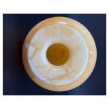 Vintage Hand-Carved Egyptian Alabaster Vase – Golden Butterscotch Calcite.      4 lbs 1.1 oz / 1.847 kg