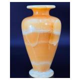 Vintage Hand-Carved Egyptian Alabaster Vase – Golden Butterscotch Calcite.      4 lbs 1.1 oz / 1.847 kg