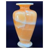 Vintage Hand-Carved Egyptian Alabaster Vase – Golden Butterscotch Calcite.      4 lbs 1.1 oz / 1.847 kg