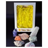 Natural Rough Crystal Set - Positive Vibes Collection - 7 Raw Stones for Healing & Meditation.   1 lb 5.7 oz / 618 g.