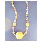 Handcrafted Natural Petrified Wood Statement Piece – Warm Amber & Ochre Tones