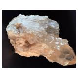 Natural Clear Quartz Crystal Cluster Specimen - Large Primary Point & Rainbow Inclusions.     1 lb 13.3 oz / 831 g.