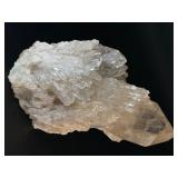 Natural Clear Quartz Crystal Cluster Specimen - Large Primary Point & Rainbow Inclusions.     1 lb 13.3 oz / 831 g.