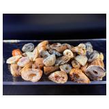 Bulk Lot of Natural Oco Agate Geodes - Sparkling Druzy Centers.   1 lb 9.8 oz / 732 g.