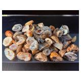 Bulk Lot of Natural Oco Agate Geodes - Sparkling Druzy Centers.   1 lb 9.8 oz / 732 g.