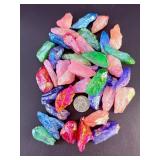 Bulk Lot of Raw Rainbow Aura Quartz – Iridescent Titanium Coated Crystals.    1 lb .2 oz / 462 g.