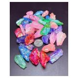 Bulk Lot of Raw Rainbow Aura Quartz – Iridescent Titanium Coated Crystals.    1 lb .2 oz / 462 g.