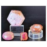 Rare Natural Ruby Corundum Collection | 4 Unique Specimens.   4.7 oz / 136 g.