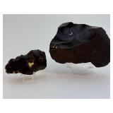 Large Natural Black Obsidian Specimens – Raw Volcanic Glass Set.   1 lb 5.3 oz / 605 g.