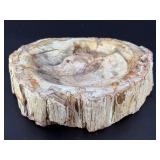 Master-Polished Petrified Wood Bowl – Ancient Fossilized Specimen.   1 lb 11.7 oz / 787 g.