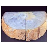 Large Brazilian Agate Geode Bookends – Polished Natural Crystal Specimen (Pair).   7 lbs 3.2 oz / 3 kg 269 g.