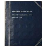 Book of Lincoln Head Cent Collection Starting 1941.  Book is full.