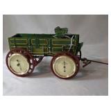 Danbury Mint "John Deere Weather Wagon"  Metal - 14"L x 6"H x 5"W - Barometer/Thermometer  -VERY  RARE