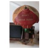 Vintage Cast Iron Fruits & Vegetables Wagon w/Horses - Sunny Brook Farms - 14" L x 5" H x 5"W