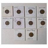 Wheat Pennies Mixed Dates (1939-1949)