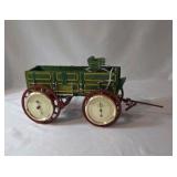 Danbury Mint "John Deere Weather Wagon"  Metal - 14"L x 6"H x 5"W - Barometer/Thermometer  -VERY  RARE