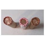 3 Rolls - 2009 Bicentennial Series Lincoln Cents (2009-D-BU-LogCabin);(2009-S-BU-Professional Life); (2009-S-BU-Bicentennial) - UNC.