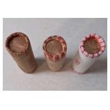3 Rolls - 2009 Bicentennial Series Lincoln Cents (2009-D-BU-LogCabin);(2009-S-BU-Professional Life); (2009-S-BU-Bicentennial) - UNC.