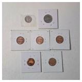 Proof Coins (1991S, 1963D, 1962,1963,1964 Lincoln Cent, 1971S Nickel, 1985D Roosevelt Dime)