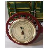 Danbury Mint "John Deere Weather Wagon"  Metal - 14"L x 6"H x 5"W - Barometer/Thermometer  -VERY  RARE