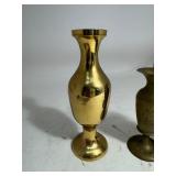 Brass Vases & Candle Holder