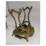 Vintage Ornate Brass Tilting Teapot on Stand w/ Burner