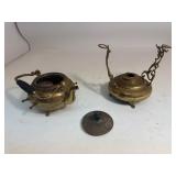 Vintage Ornate Brass Tilting Teapot on Stand w/ Burner
