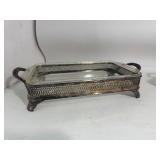 Lot of (2) Anchor Hocking Fire King Casserole Dish With Included Footed Silver Stand