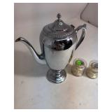 Keystoneware Chromium Plated Tea Pot USA & Candle Holders